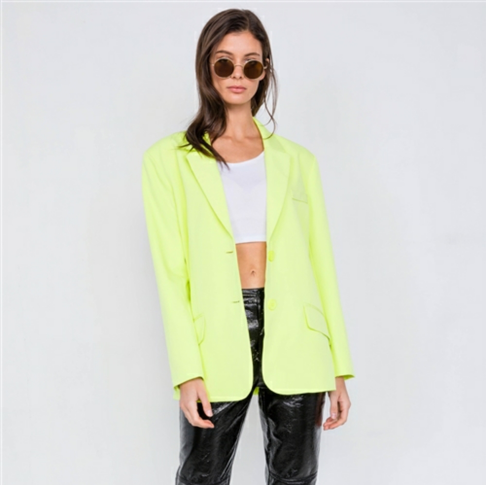 Lemonade Relaxed Fit Boyfriend Casual Blazer - Picture 4 of 6